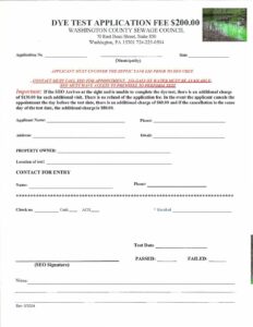 Dye Testing Inspection Form 2025 Dye Test Application - Hopewell Township